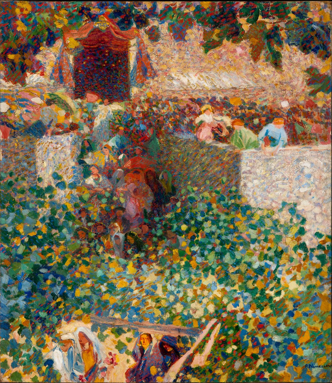 Dorpsfeest door Plinio Nomellini