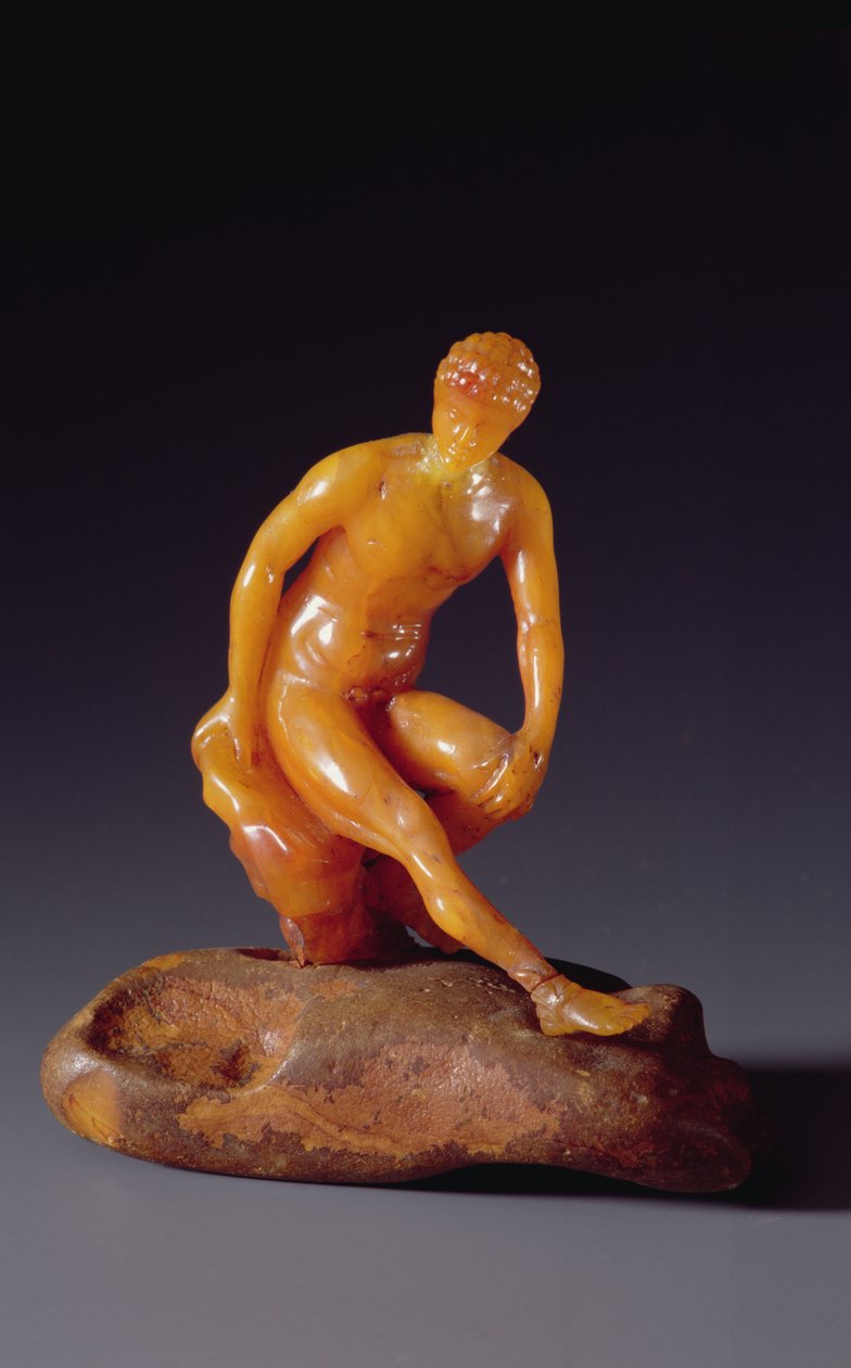 Beeld van Hermes, ca. 1600 (amber) door Polish School