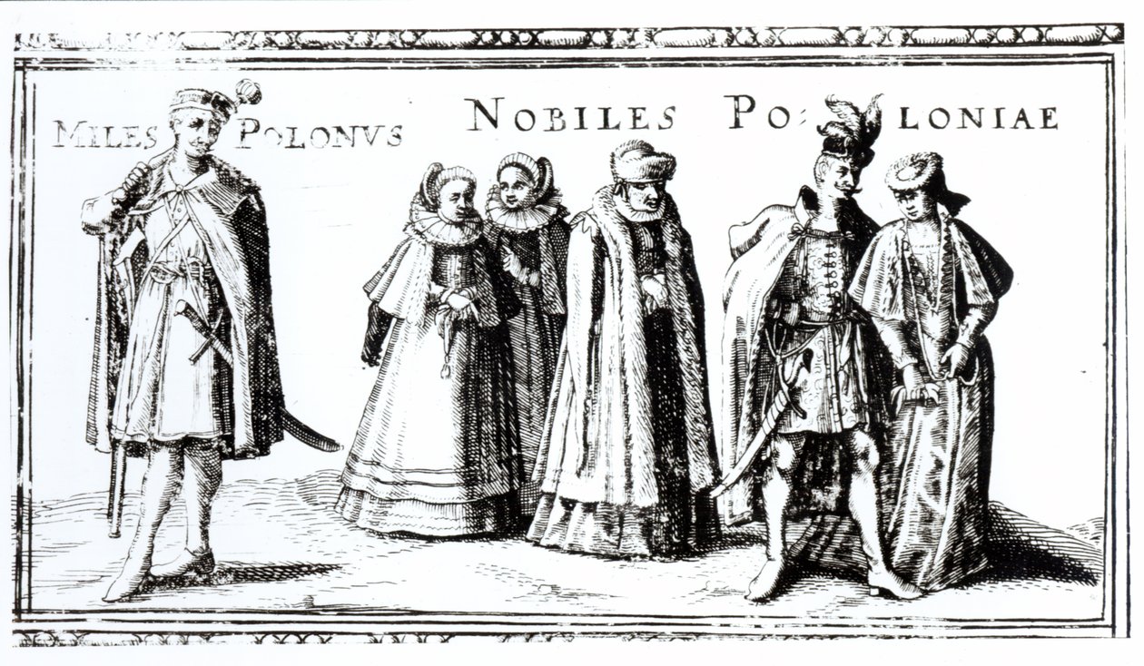Poolse adel (gravure) door Polish School