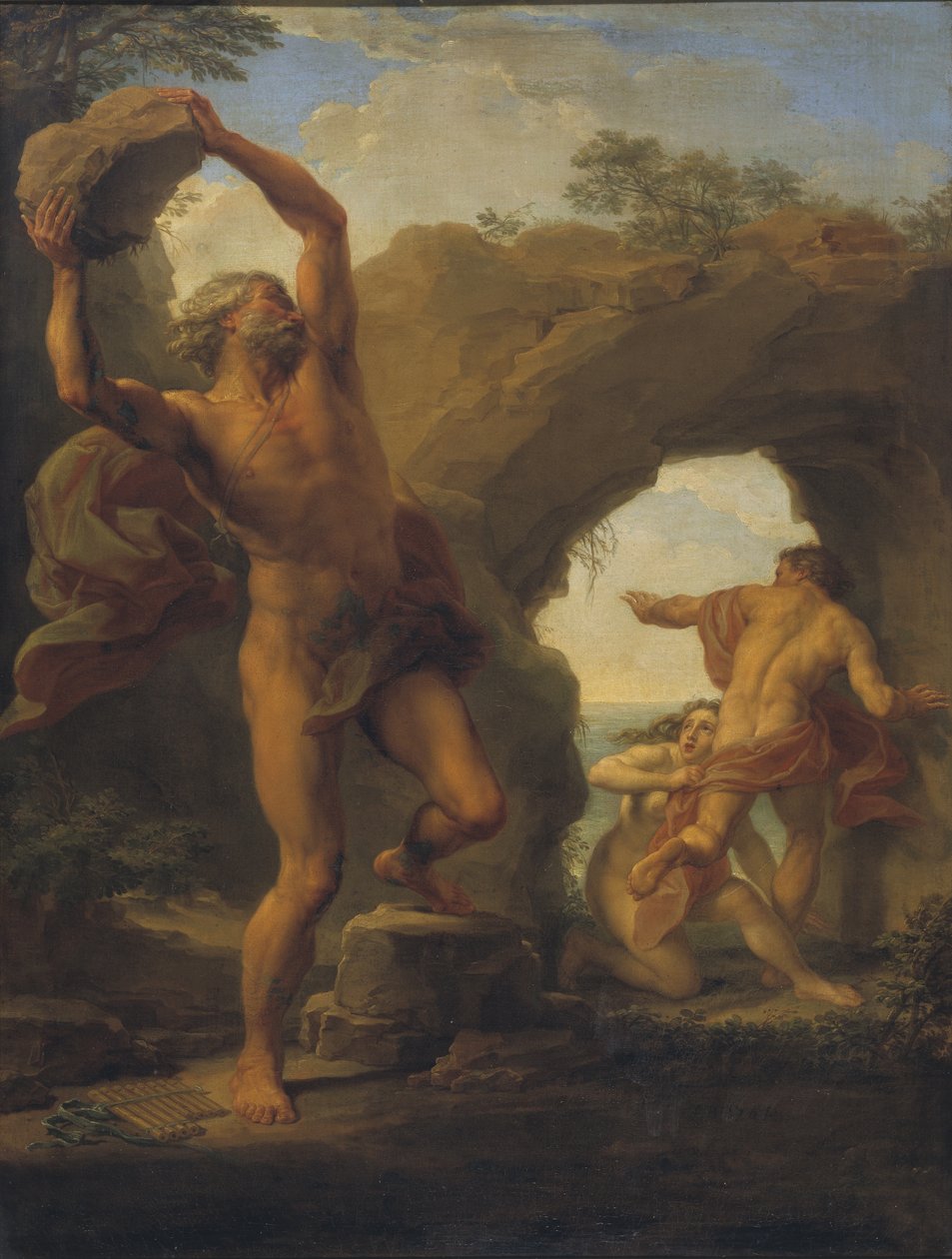 Acis en Galatea door Pompeo Girolamo Batoni