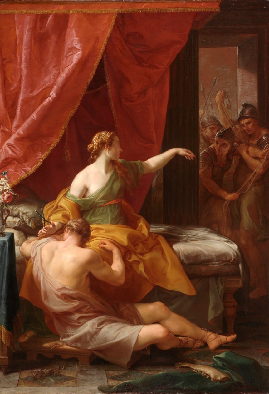 Samson en Delila, 1766 door Pompeo Girolamo Batoni
