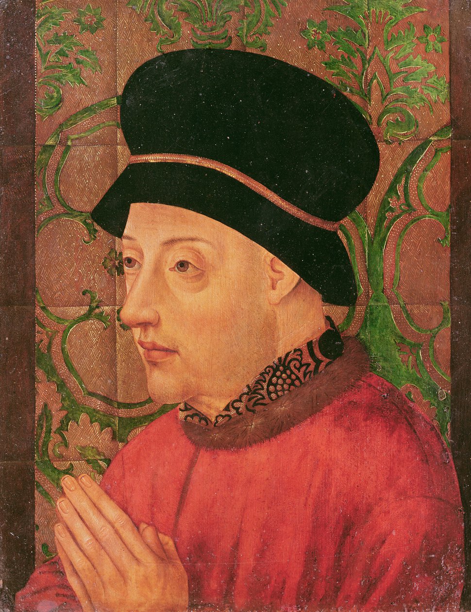 Portret van koning Jan I van Portugal door Portuguese School