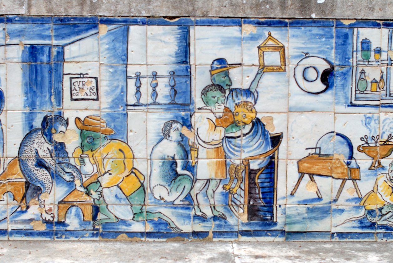 Patroontegels (keramische tegels) door Portuguese School