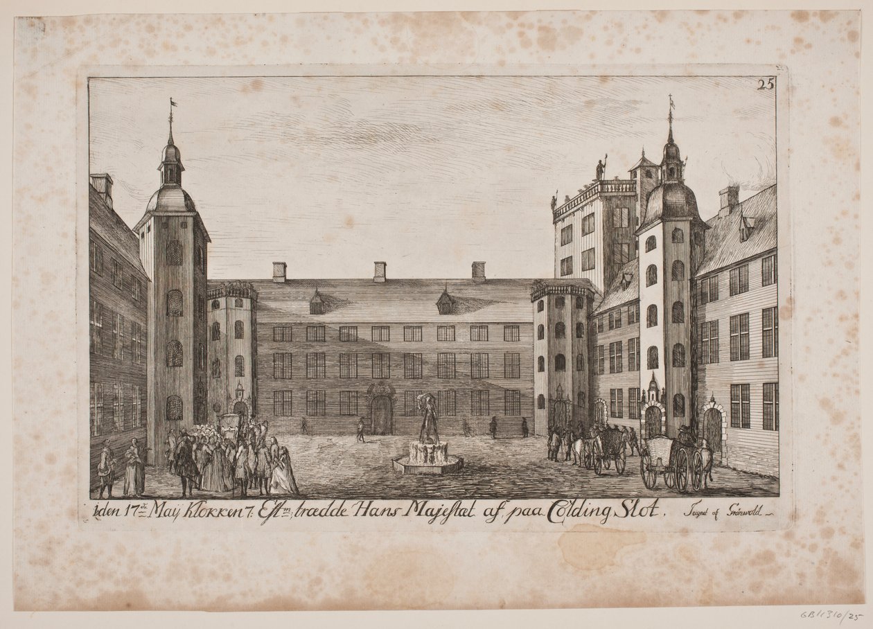 Frederik V op Koldinghus door Poul Isac Grønvold