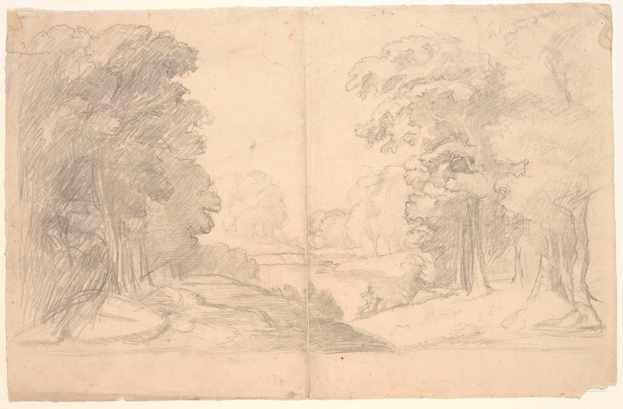 Landschap met bomen door Poul S. Christiansen