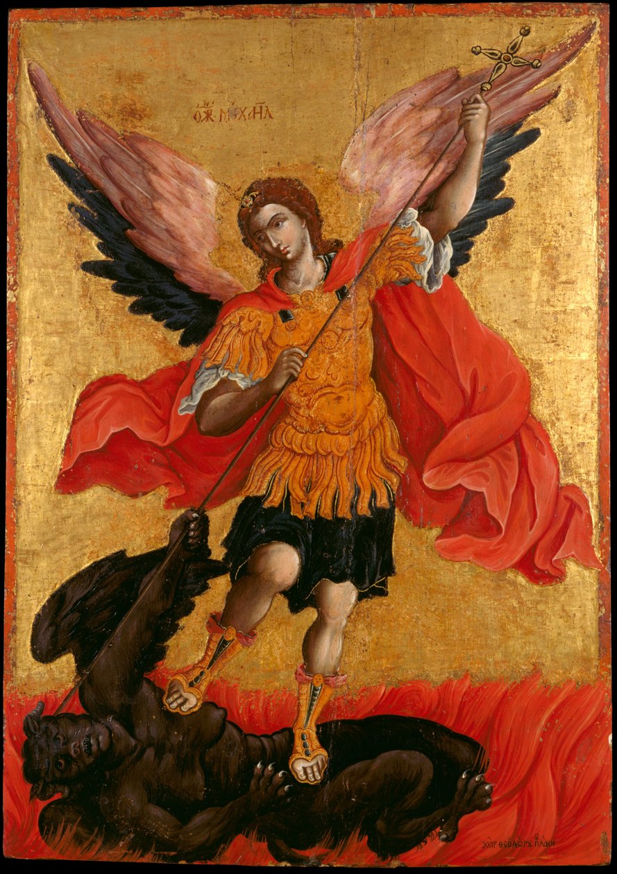 De aartsengel Michaël door Poulakis Theodoros