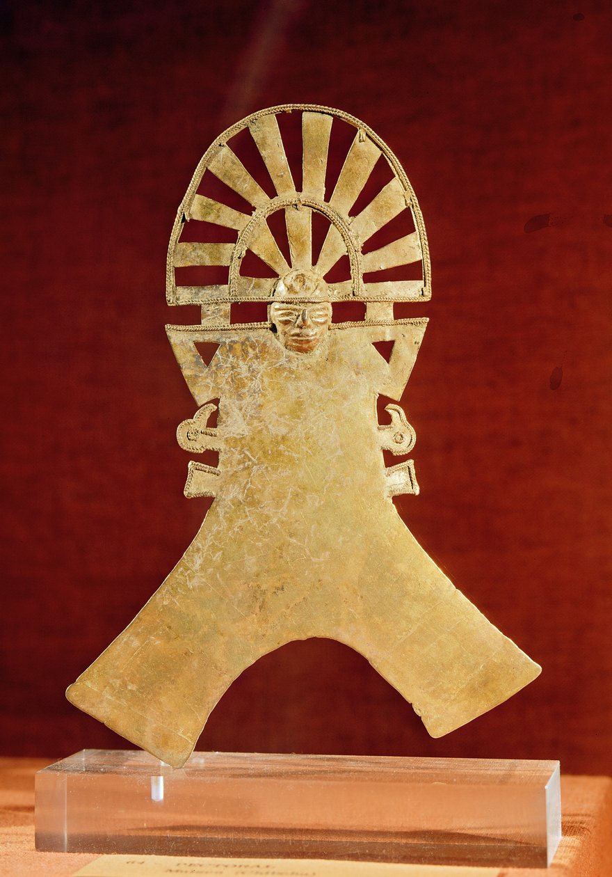 Pectoraal, Muisca-cultuur, 1100-1500 door Pre Columbian