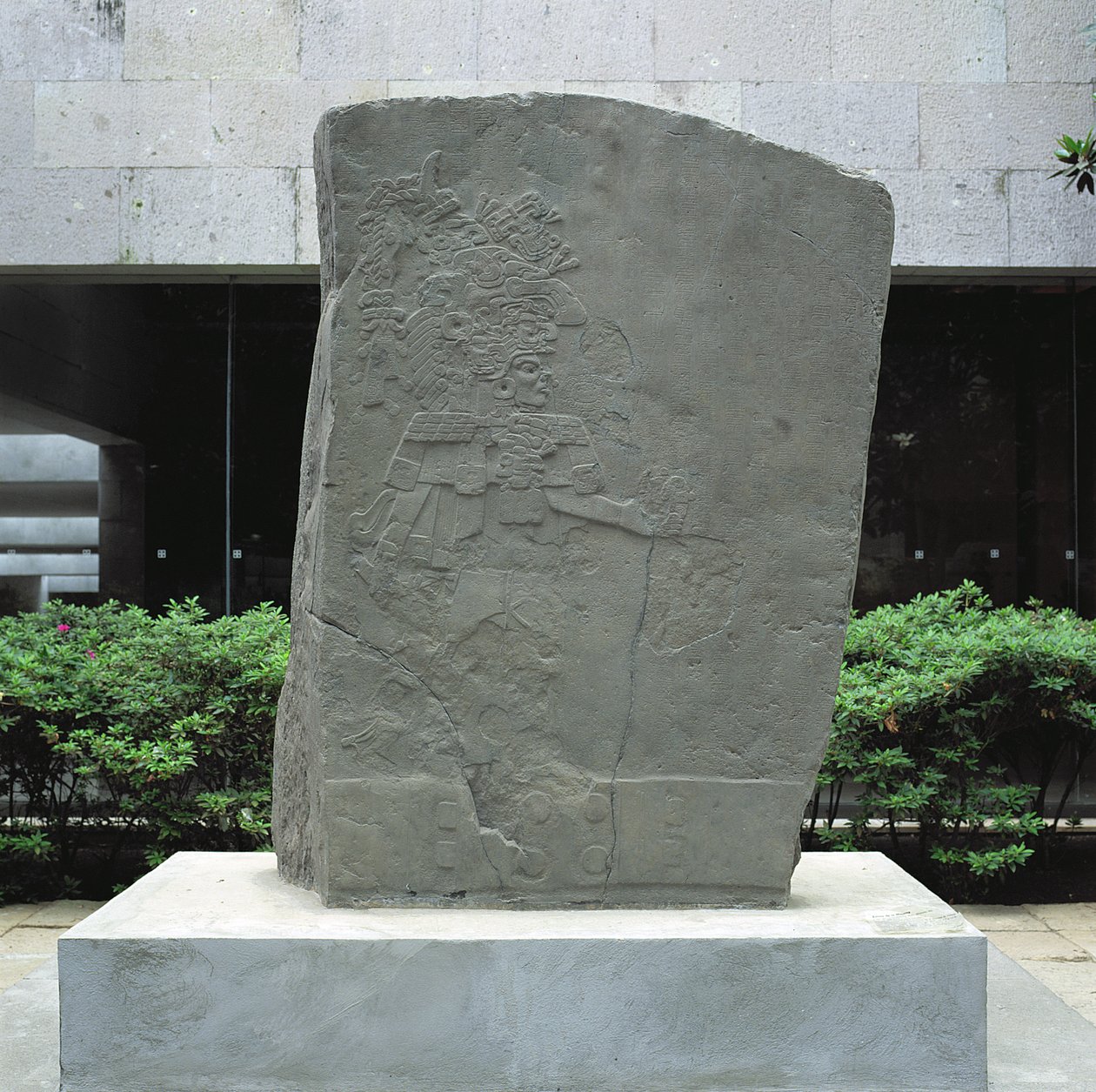 De stèle van La Mojarra, stèle 1, late preklassieke periode, AD c.143-156, Veracruz, Mexico door Pre Columbian