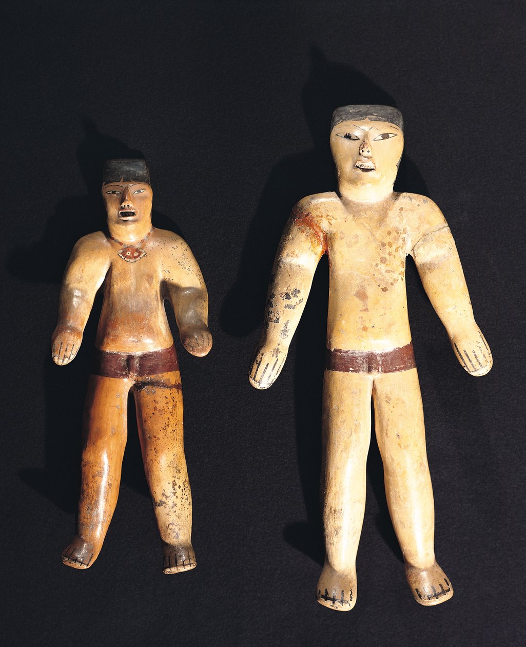Twee Mannelijke Beeldjes, Recuay Cultuur door Pre Columbian