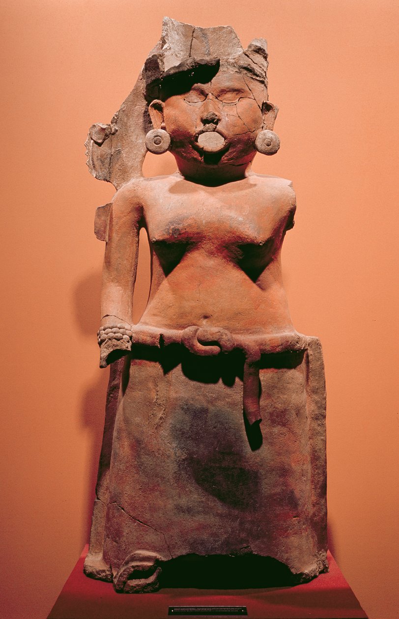 Godin van de Vruchtbaarheid, Huasteeks (aardewerk) door Pre Columbian