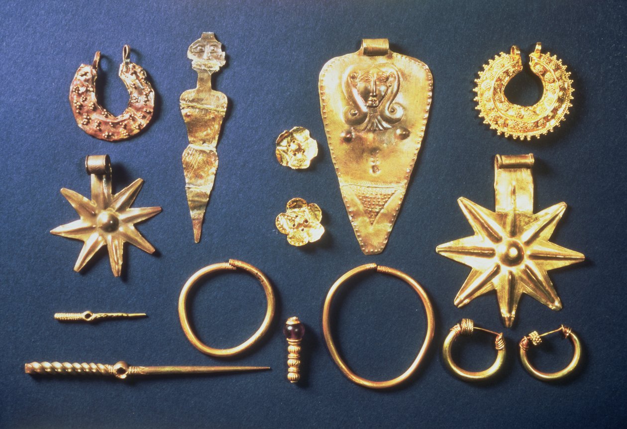 Sieraden uit Tell Ajjul, Israël, 16e eeuw v.Chr. door Prehistoric