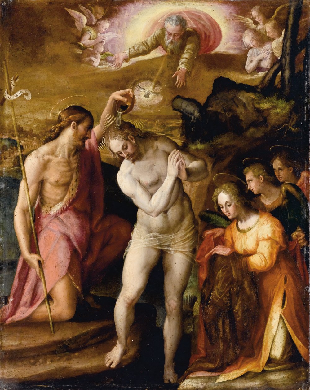 Doop van Christus door Prospero Fontana