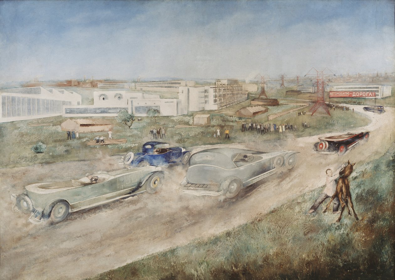 Autorace, 1930 door Pyotr Vladimirovich Williams