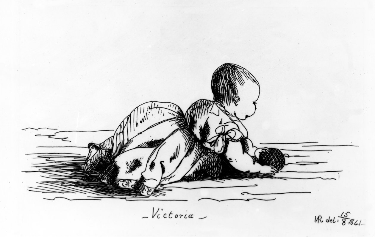 Victoria, de Prinses Royal, 1841 door Queen Victoria