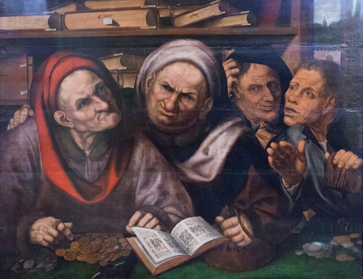 De geldwisselaars door Quentin Massys or Metsys