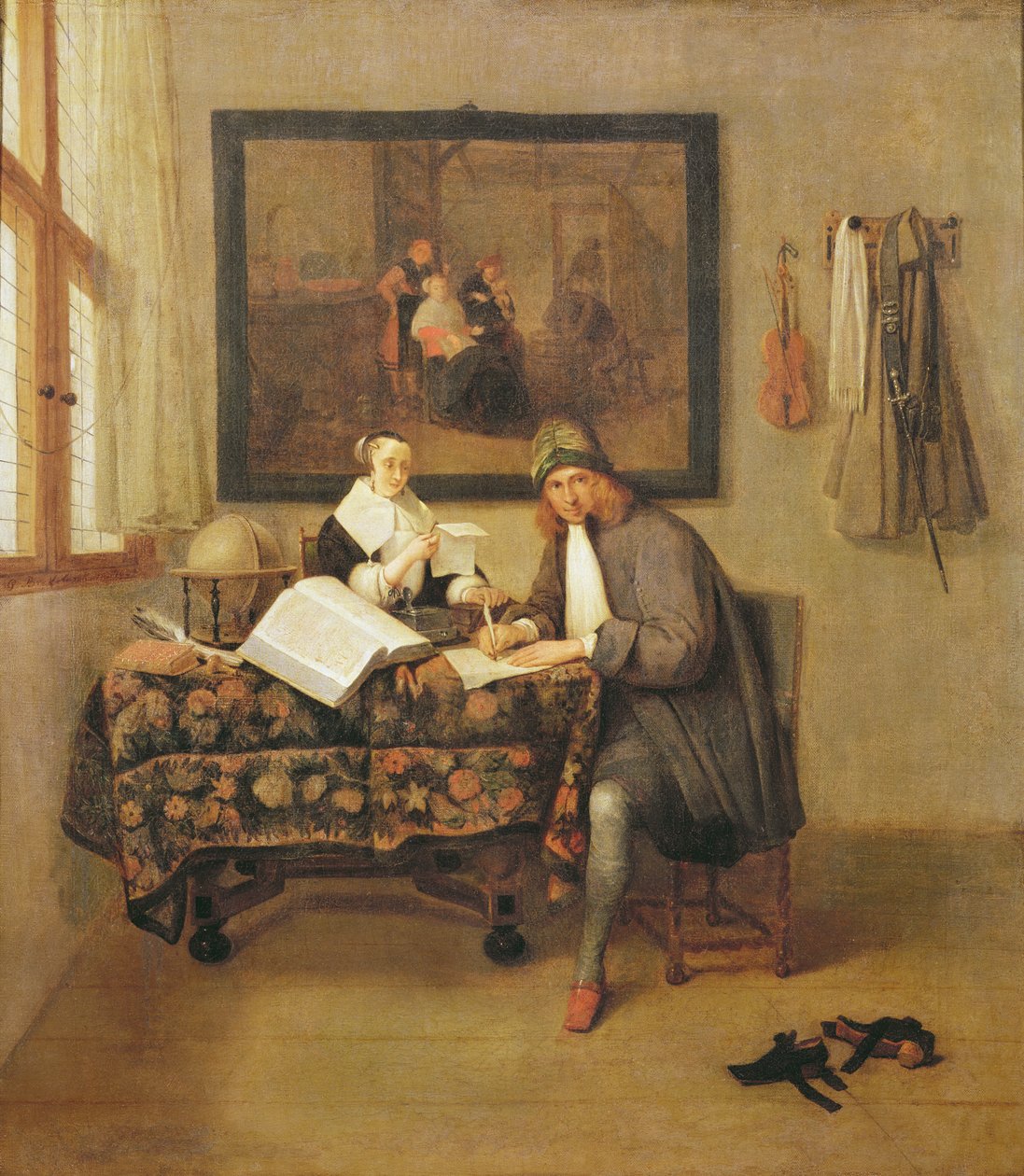 Het studieuze leven, 1662 door Quiringh Van Brekelenkam