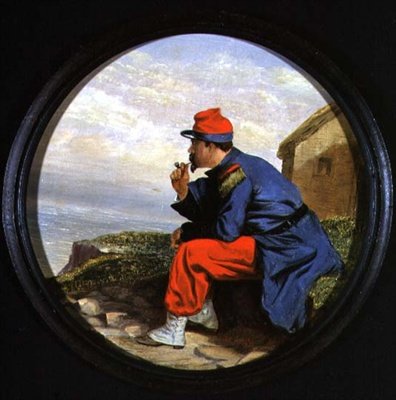 Portret van een Franse Soldaat door R.W. Davids