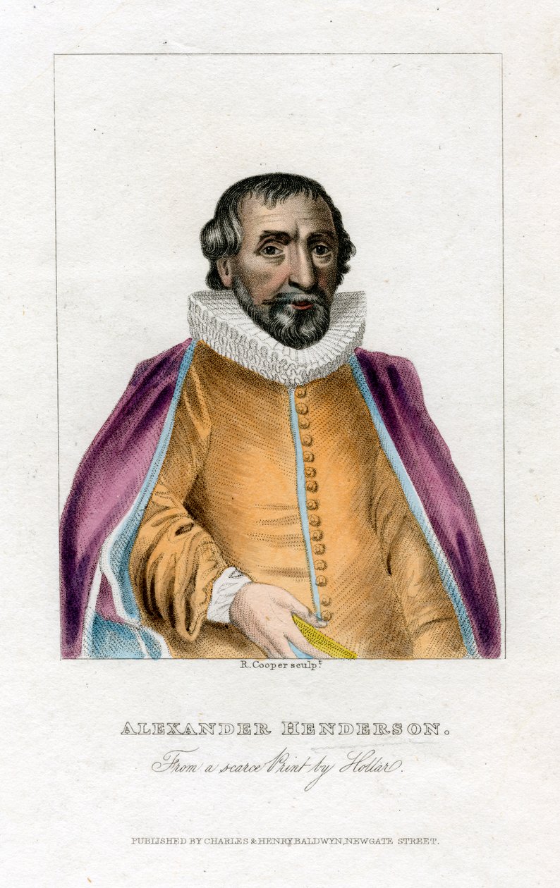 Alexander Henderson, Schotse theoloog, begin 19e eeuw door R. Cooper