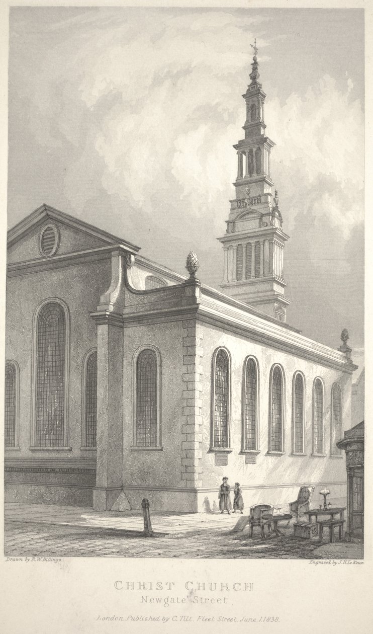 Christ Church, Newgate Street door R. W. Billings