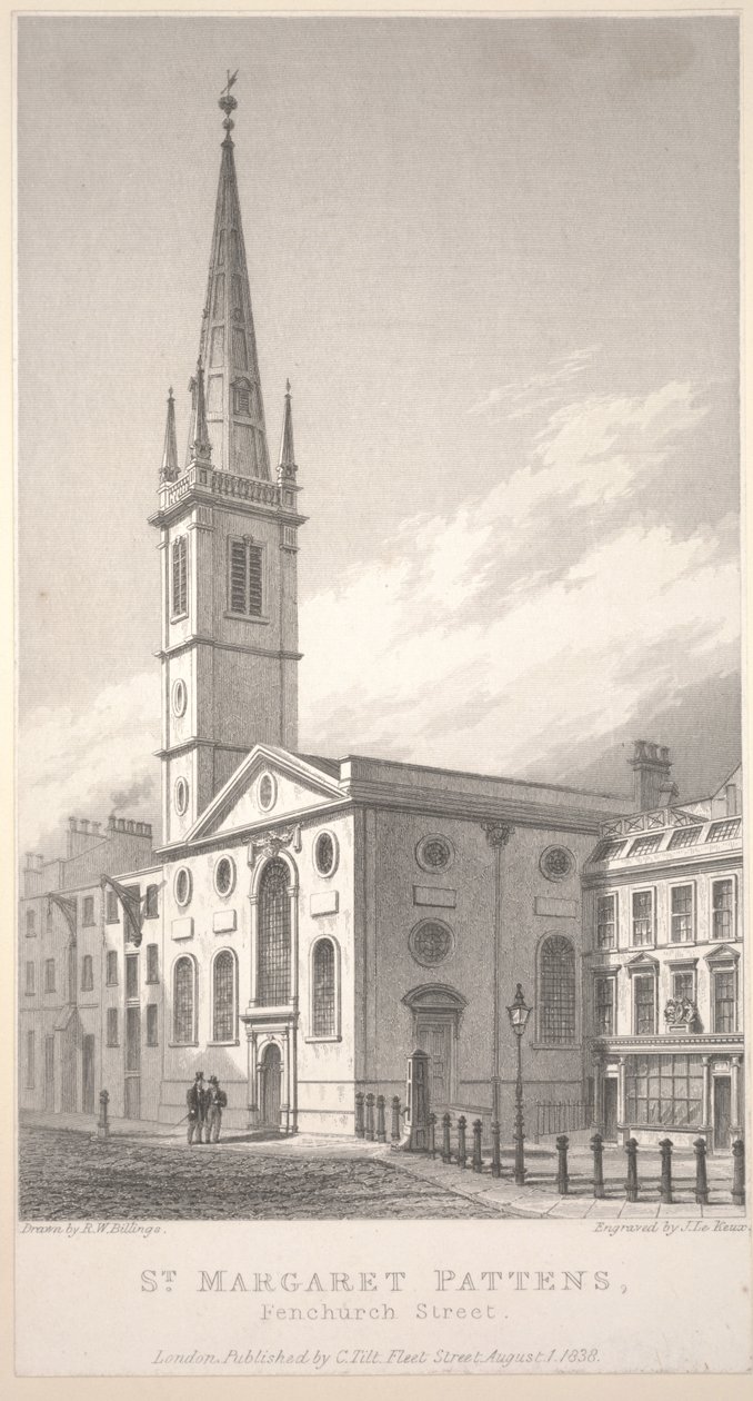 St. Margaret Pattens, Fenchurch Street door R. W. Billings