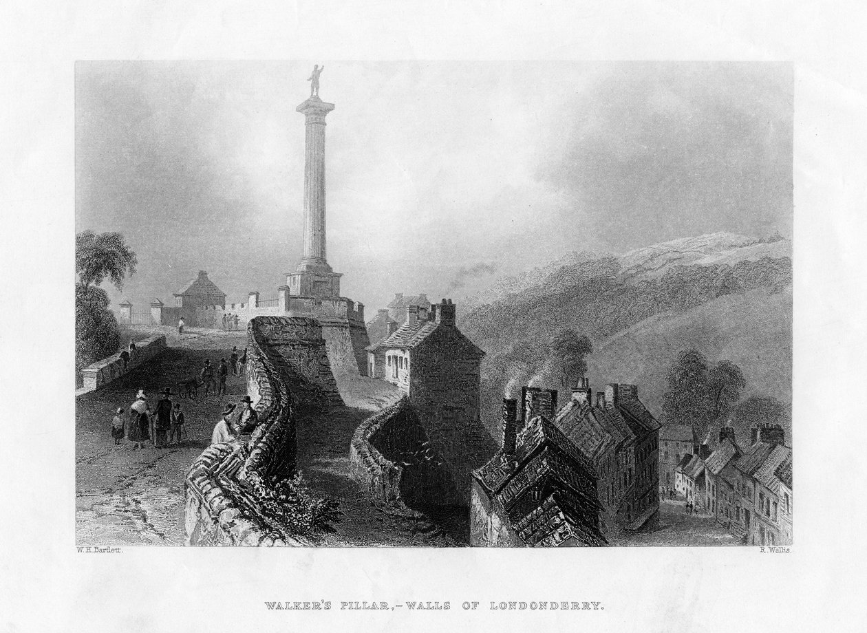 Walkers Pilaar, Londonderry, Noord-Ierland, 1860 door R. Wallis