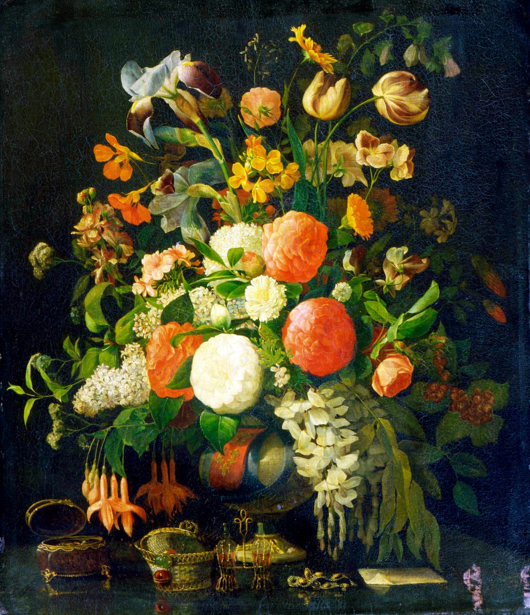 Bloemen, 18e eeuw door Rachel Ruysch