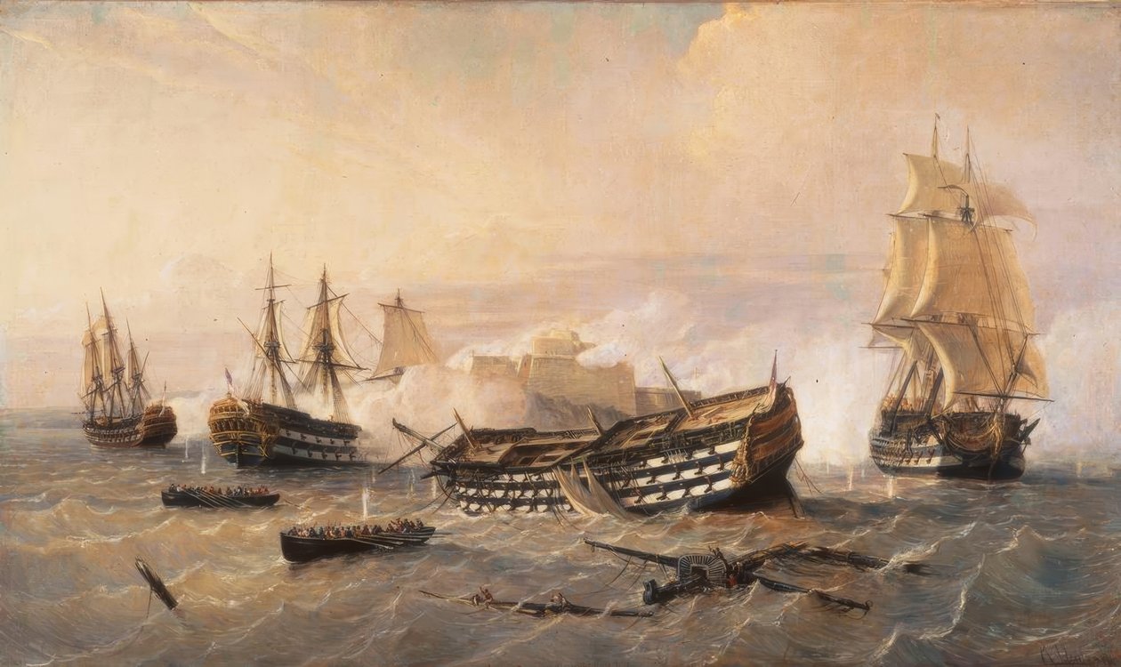 Verdediging van de pier van Havana door Rafael Monleon y Torres