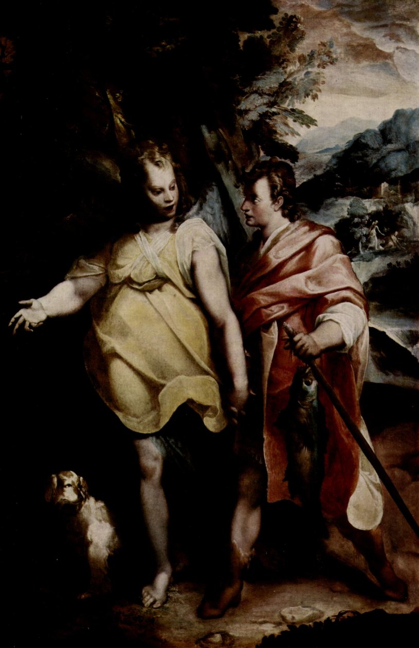 Tobias en de Engel door Raffaellino da Reggio