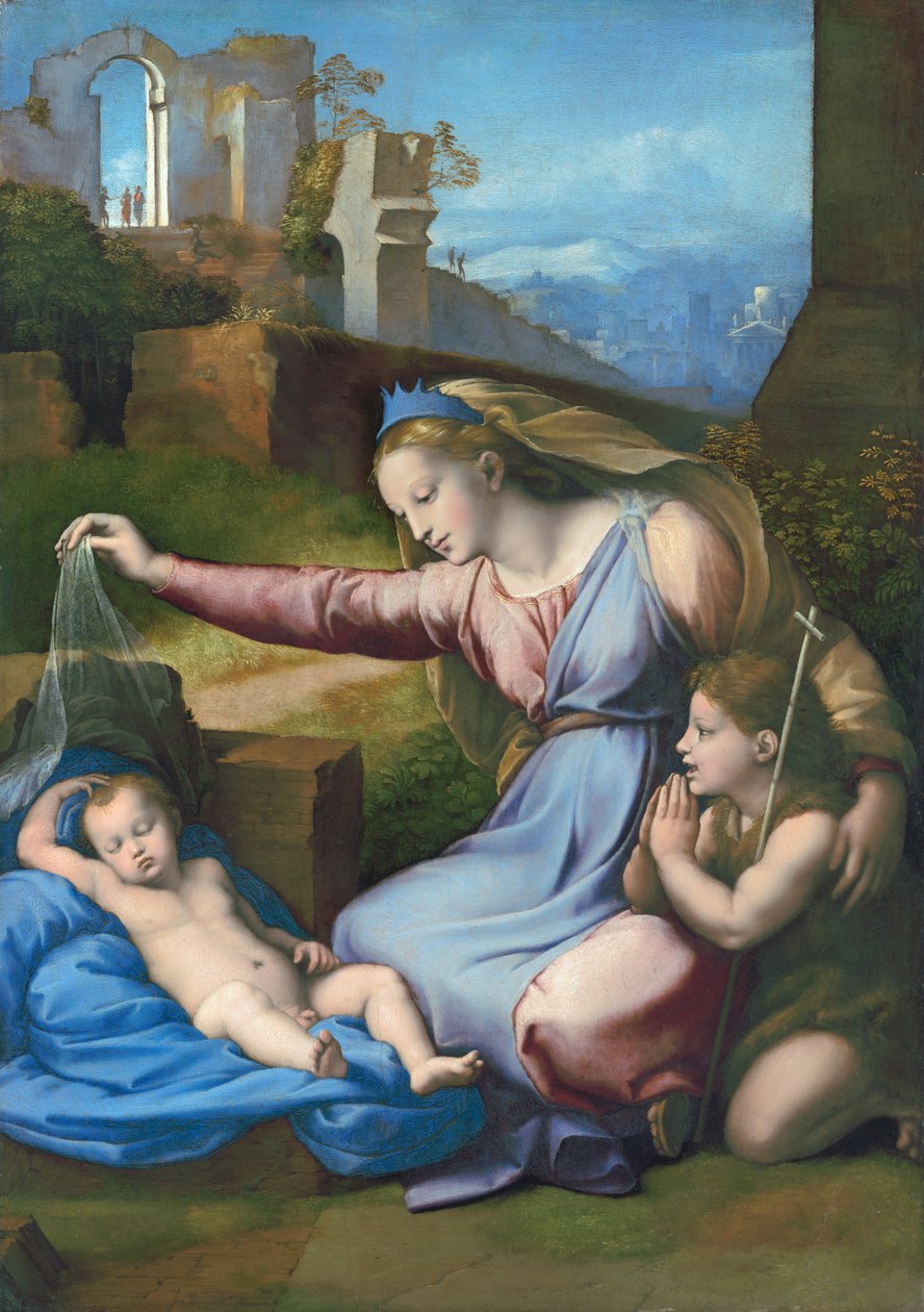 De Maagd met de sluier door Raffaello Sanzio Raphael
