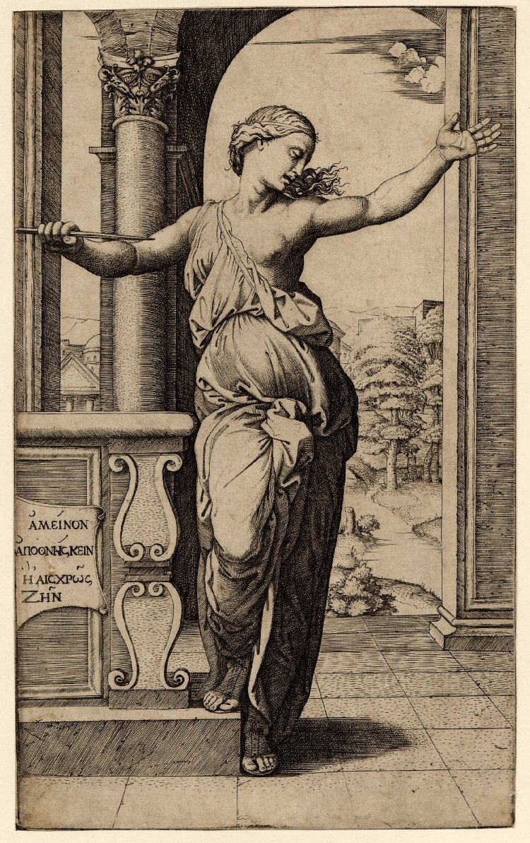 Zelfmoord van Lucretia door Raffaello Sanzio Raphael