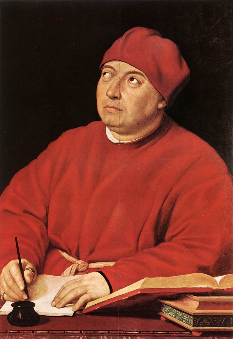 Portret van Tommaso Inghirami door Raffaello Sanzio Raphael