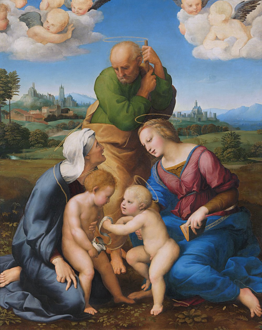 Heilige Familie Canigiani door Raffaello Sanzio Raphael