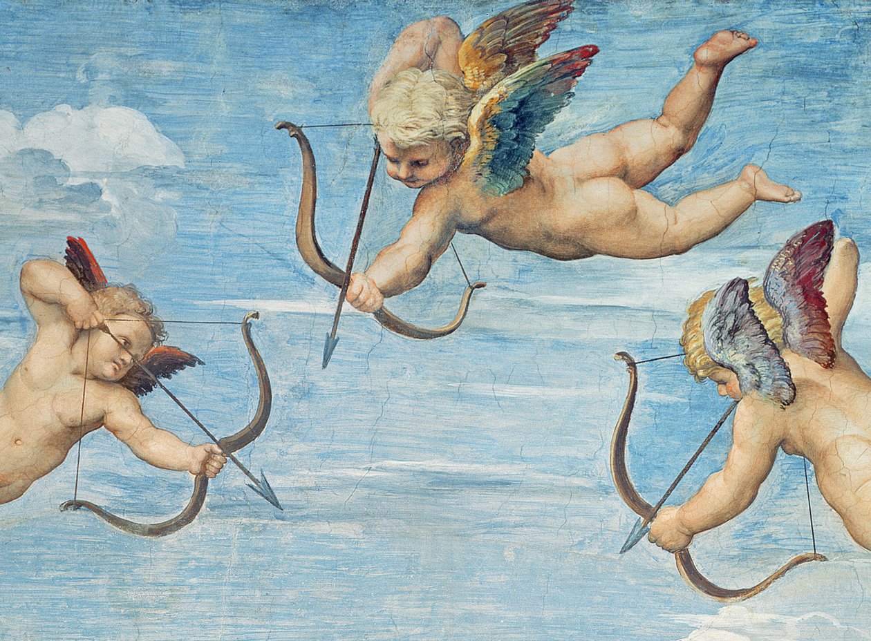 De triomf van Galatea, 1512-14 (detail) door Raffaello Sanzio Raphael