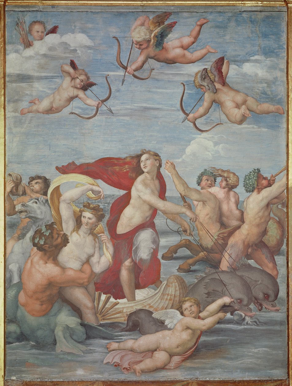 De Triomf van Galatea, 1512-14 door Raffaello Sanzio Raphael