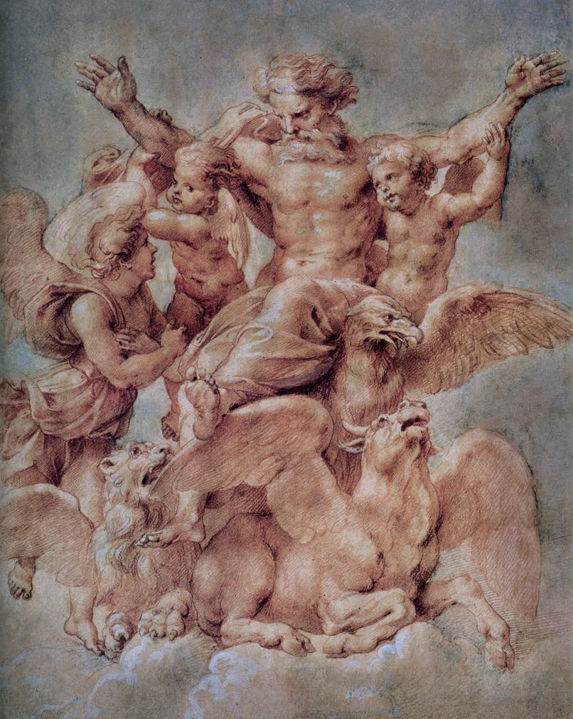 Visioen van Ezechiël door Raffaello Sanzio Raphael