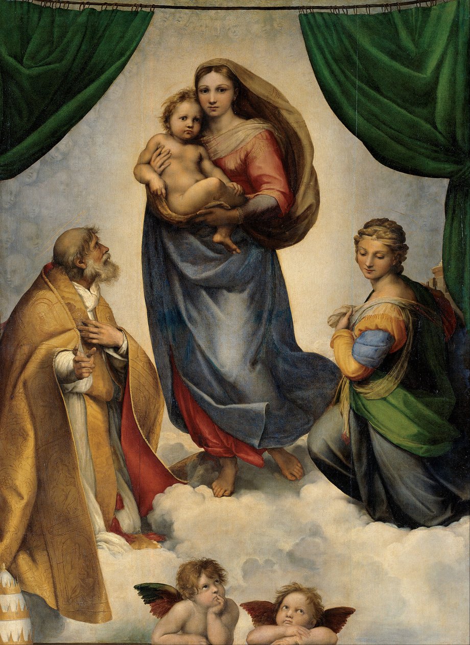 De Sixtijnse Madonna door Raffaello Sanzio Raphael