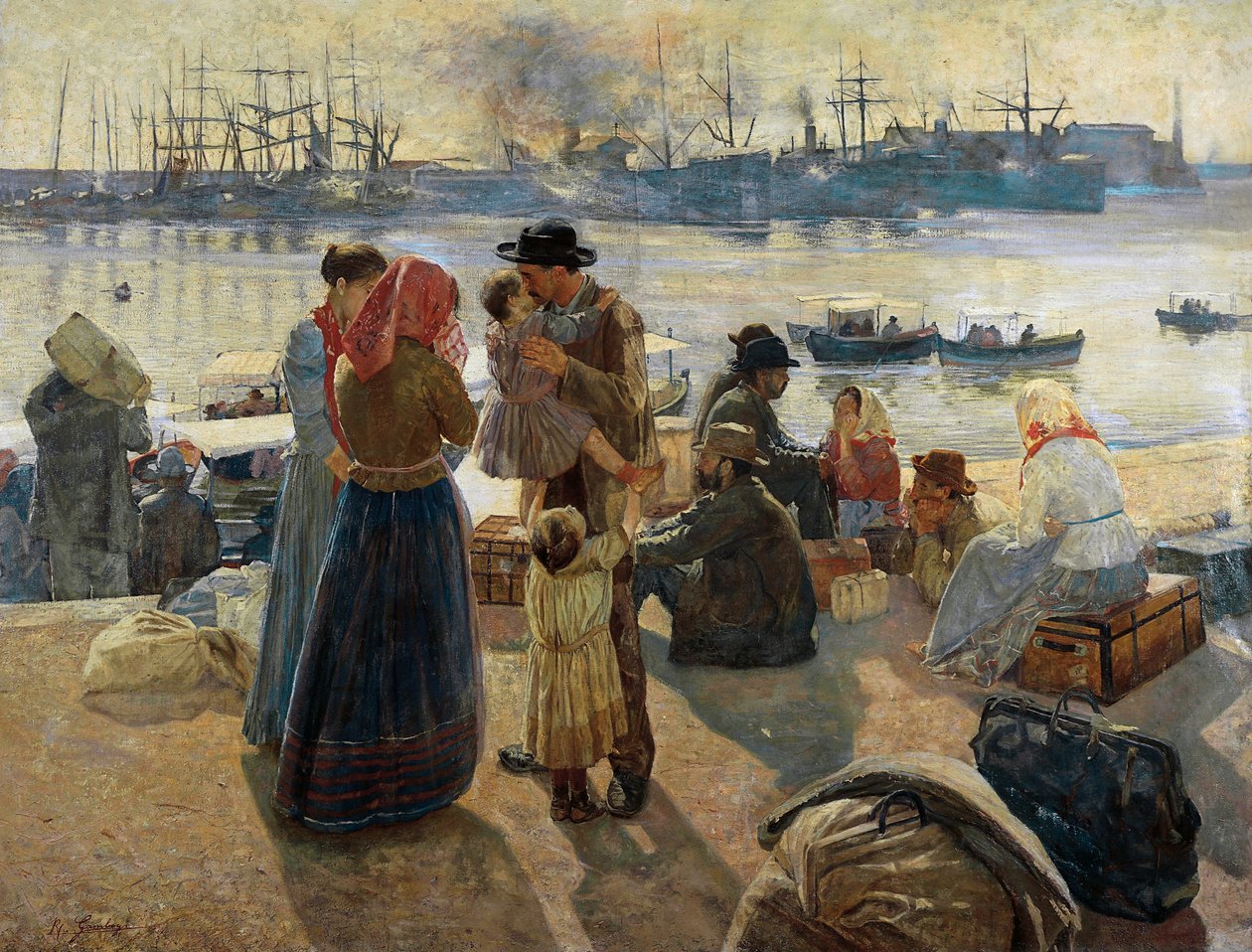 Emigranten door Raffaello Gambogi