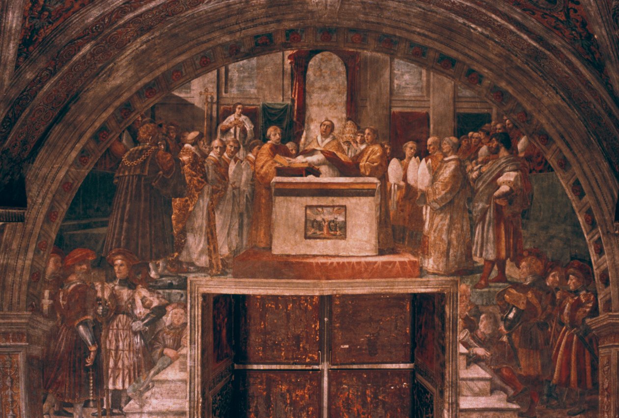 Rechtvaardiging van Leo III, 1514 door Raffaello Sanzio Raphael