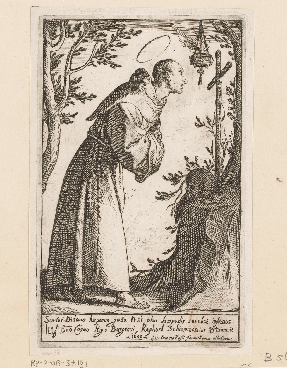 Heilige Didacus van Alcalá door Raffaello Schiaminossi