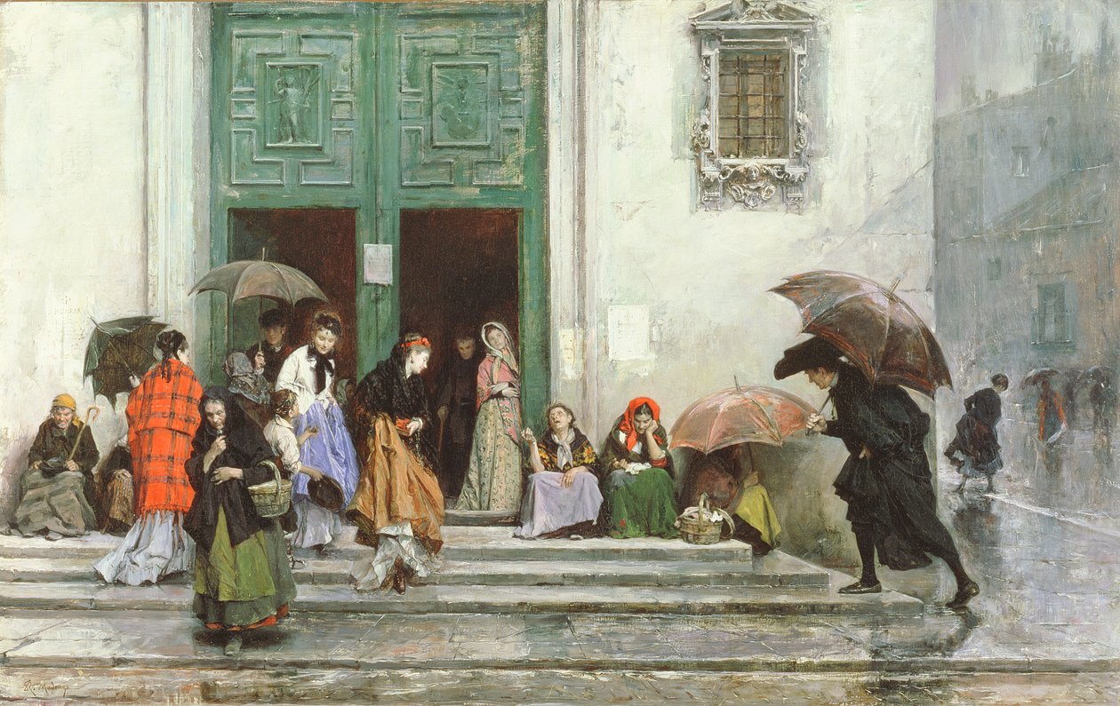Uit de kerk komen door Raimundo de Madrazo y Garreta