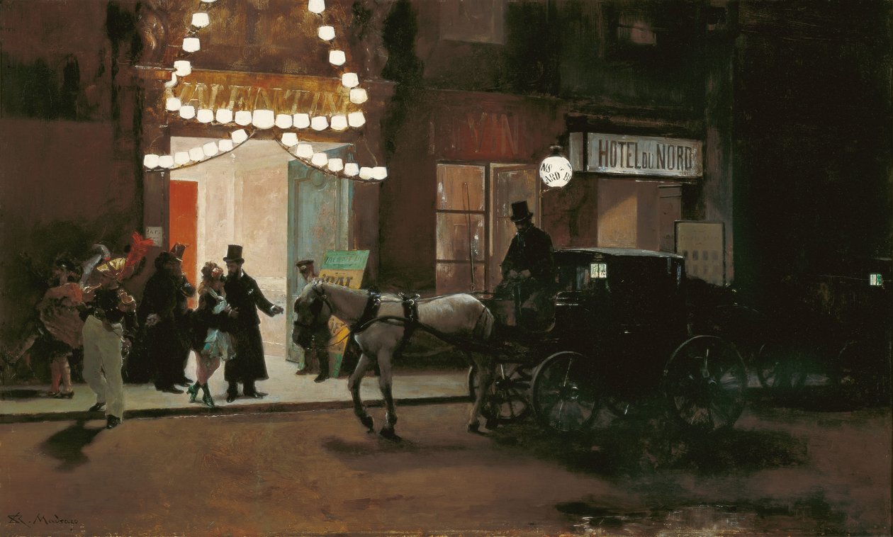 Vertrek van het Gemaskerde Bal door Raimundo de Madrazo y Garreta