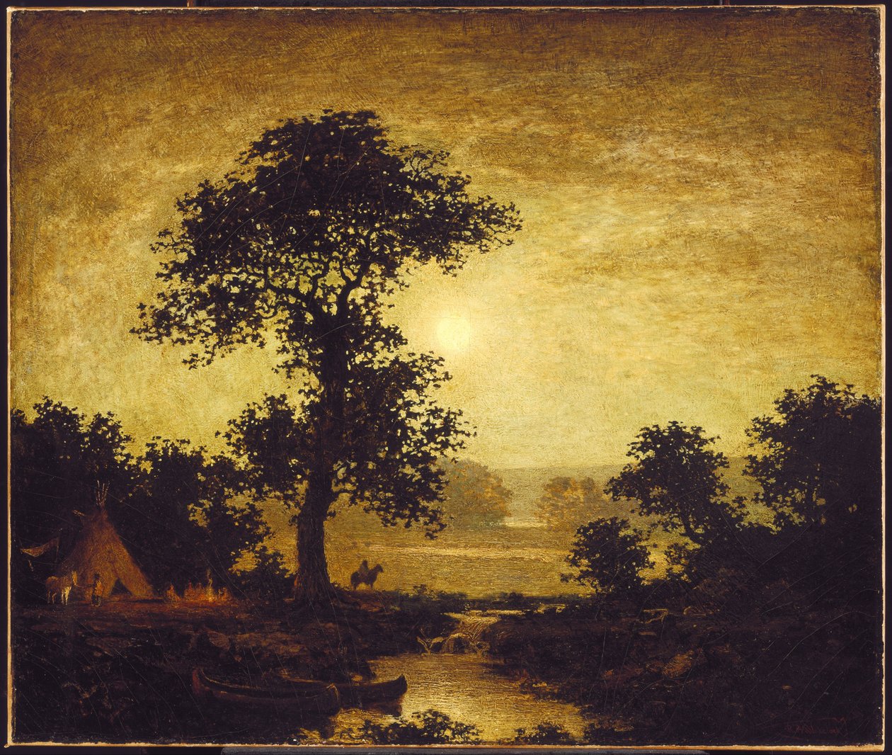 Maanlicht door Ralph Albert Blakelock