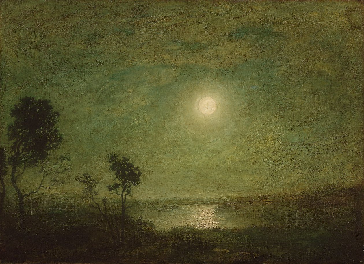 Maanlicht, ca. 1886-95 door Ralph Albert Blakelock