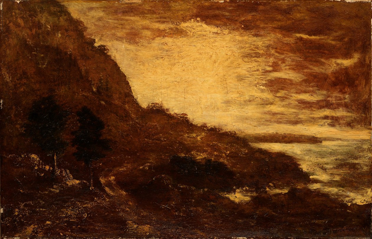 Zonsondergang, Navarro Ridge, Californische kust door Ralph Albert Blakelock