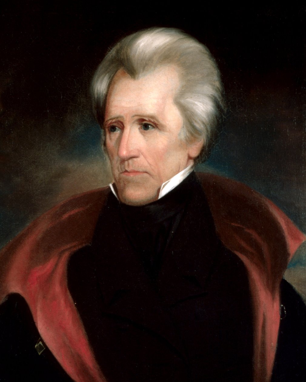 Andrew jackson hoofd (4x5 beelduitsnede) door Ralph Eleaser Whiteside Earl