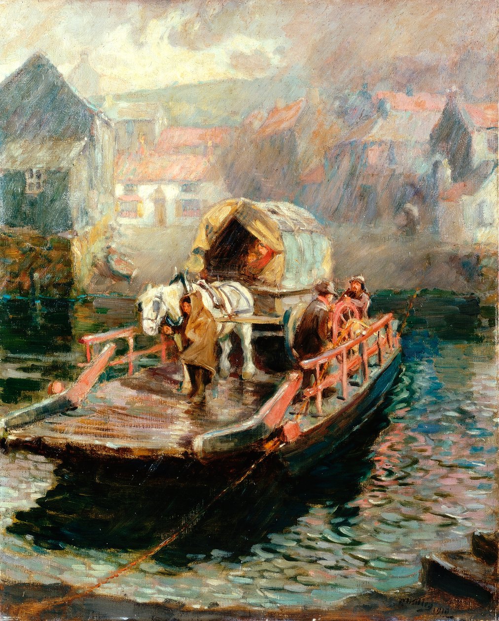 Hylton Ferry, 1910 door Ralph Hedley