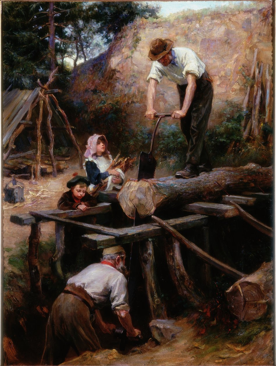 Houtzagers, 1896 door Ralph Hedley