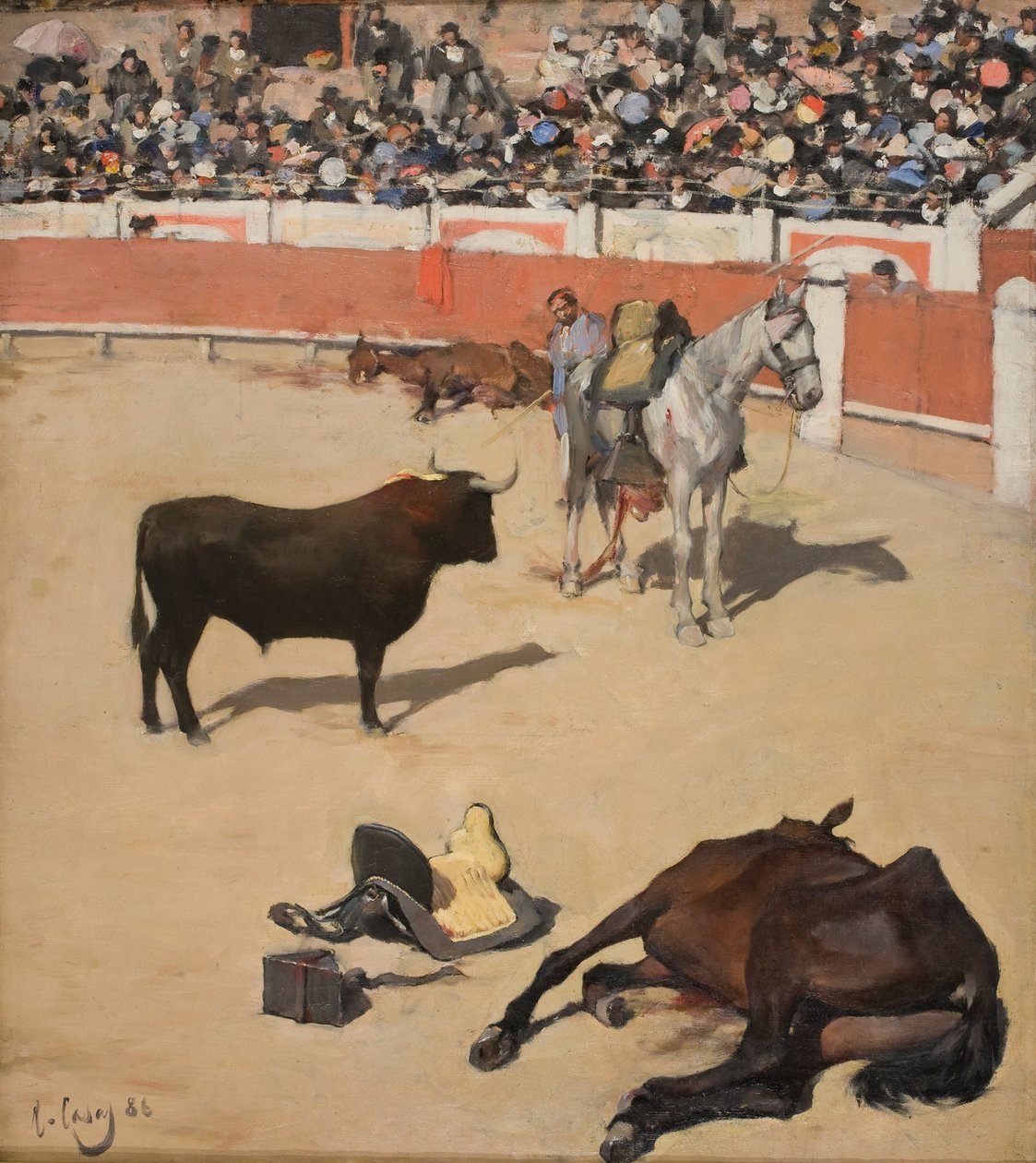 Stieren (dode paarden) door Ramon Casas i Carbo