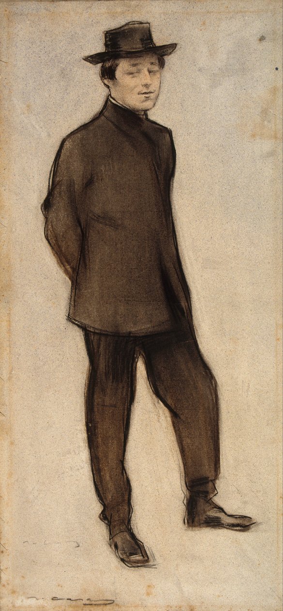 Portret van Isidre Nonell door Ramon Casas i Carbo