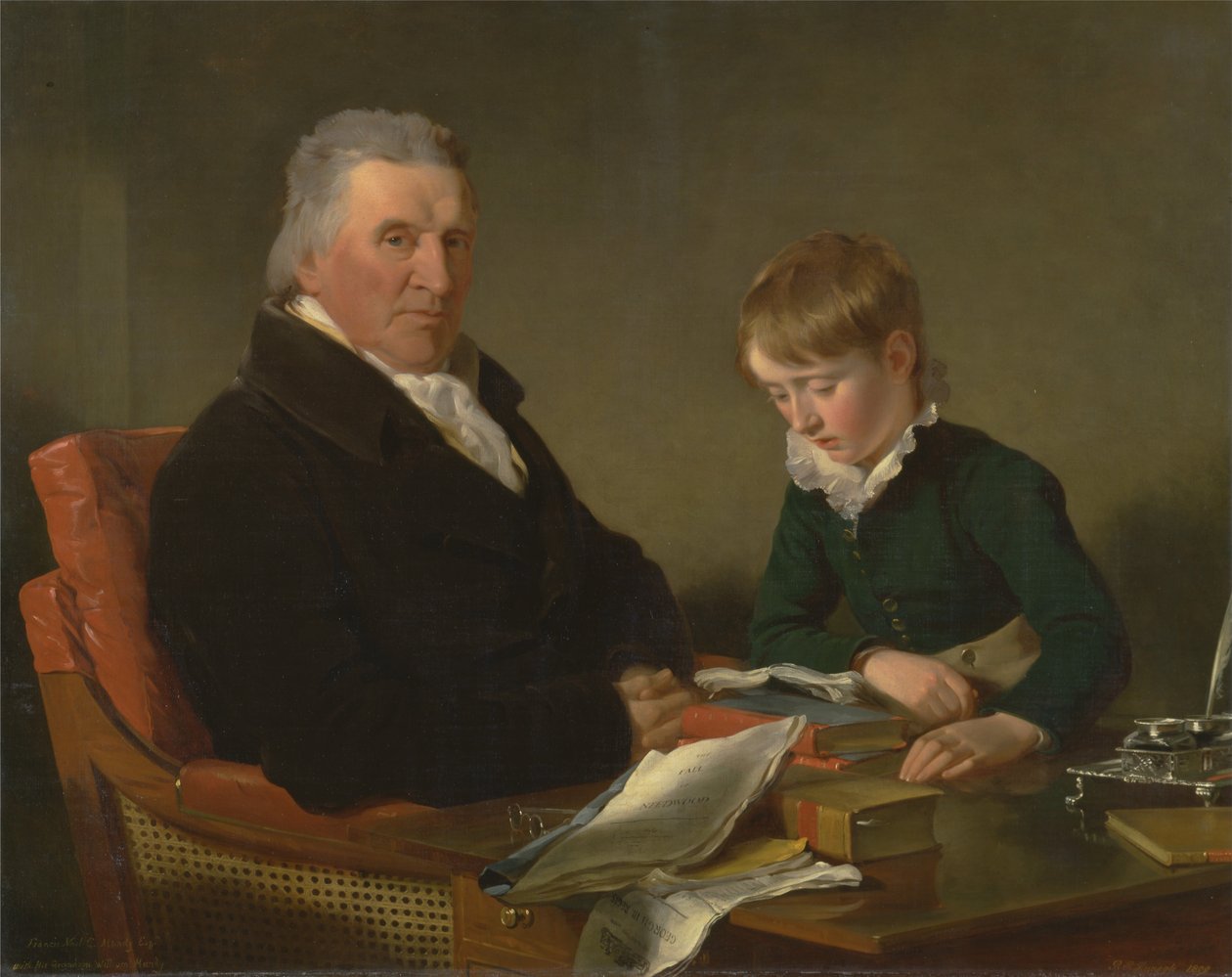 Francis Noel Clarke Mundy en zijn kleinzoon, William Mundy (1809) door Ramsay Richard Reinagle